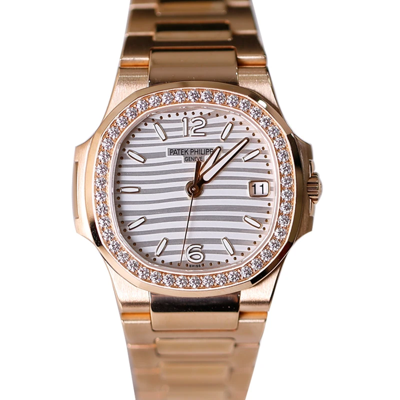 95新 Patek Philippe/百达翡丽 22年全套鹦鹉螺7010R玫瑰金白盘