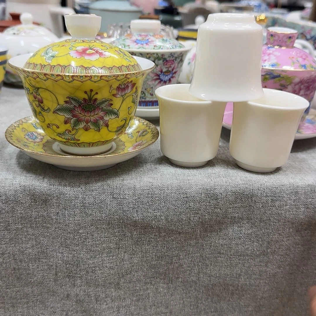 黄盖碗➕3个铃铛杯