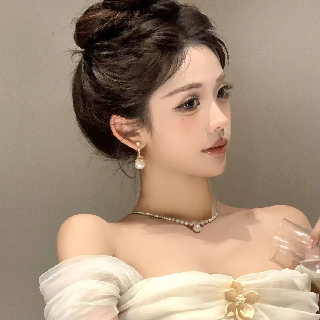 FULL GIRLISH耳环02720法式简约珠珠耳钉耳饰