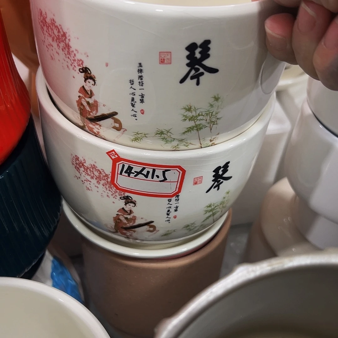 外贸尾单陶瓷花盆凑10米包邮