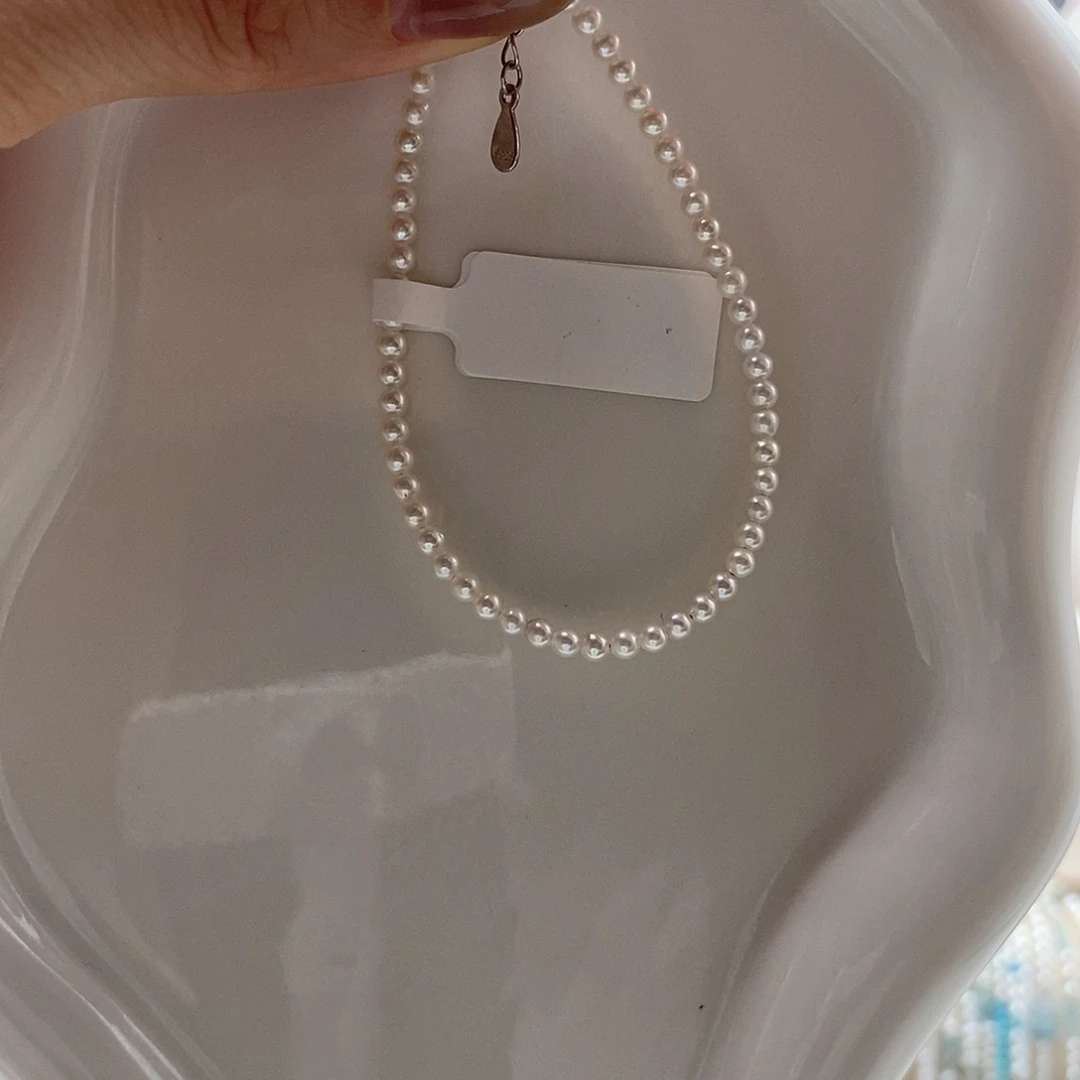 手绳银S925镶嵌淡水珍珠