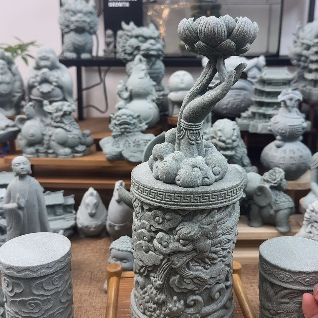 石材青砂石佛手莲花