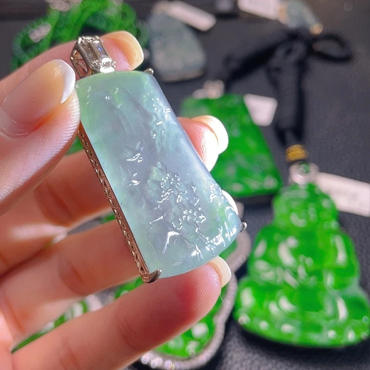 翡翠未镶嵌颈饰20，