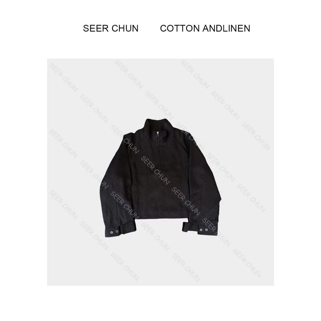 【纯纯女装】SEER CHUN高品质极简抽绳半拉链防晒外套 52317