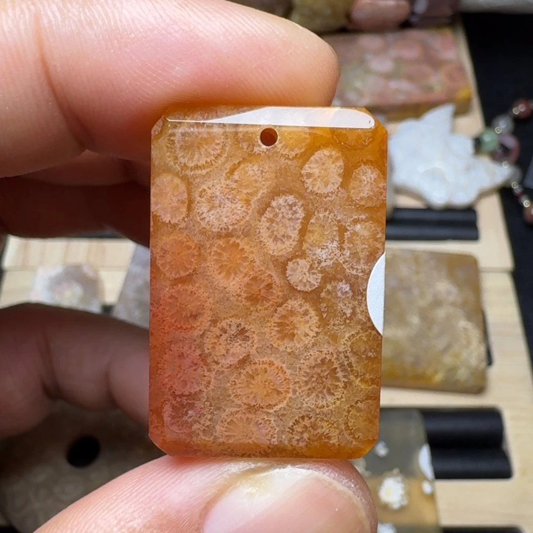 未镶嵌纯天然色有机玉石保真色硅化玉