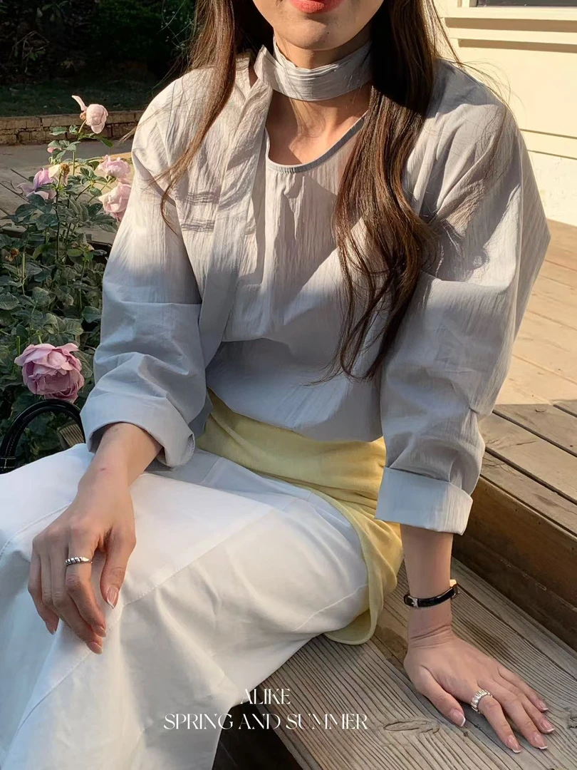 alike@99061 韩系简约百搭设计感衬衣 2-28