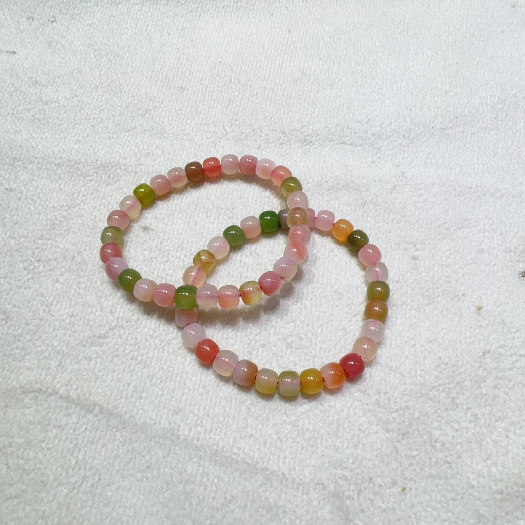 天然盐源玛瑙老型珠约6x7mm手串多样性拍一发一j