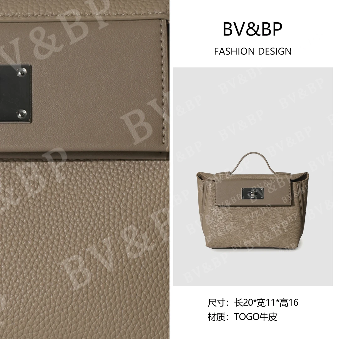 BV&BP· 原创设计 真皮高定手提单肩包  BV2424-大象灰