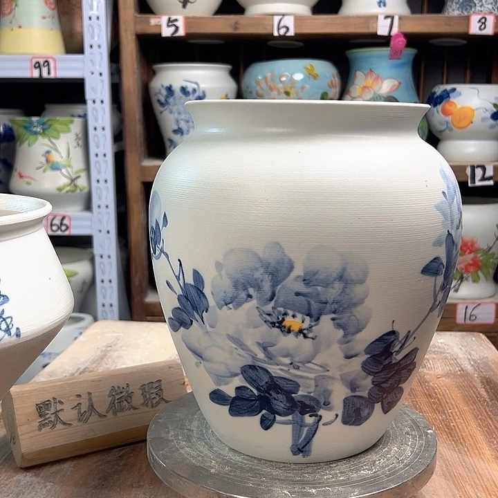 陶高26口18.5兰兰牡丹陶瓷
