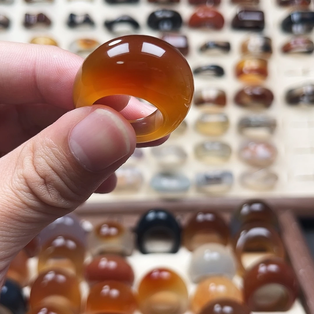 玛瑙/玉髓合金戒指7港19