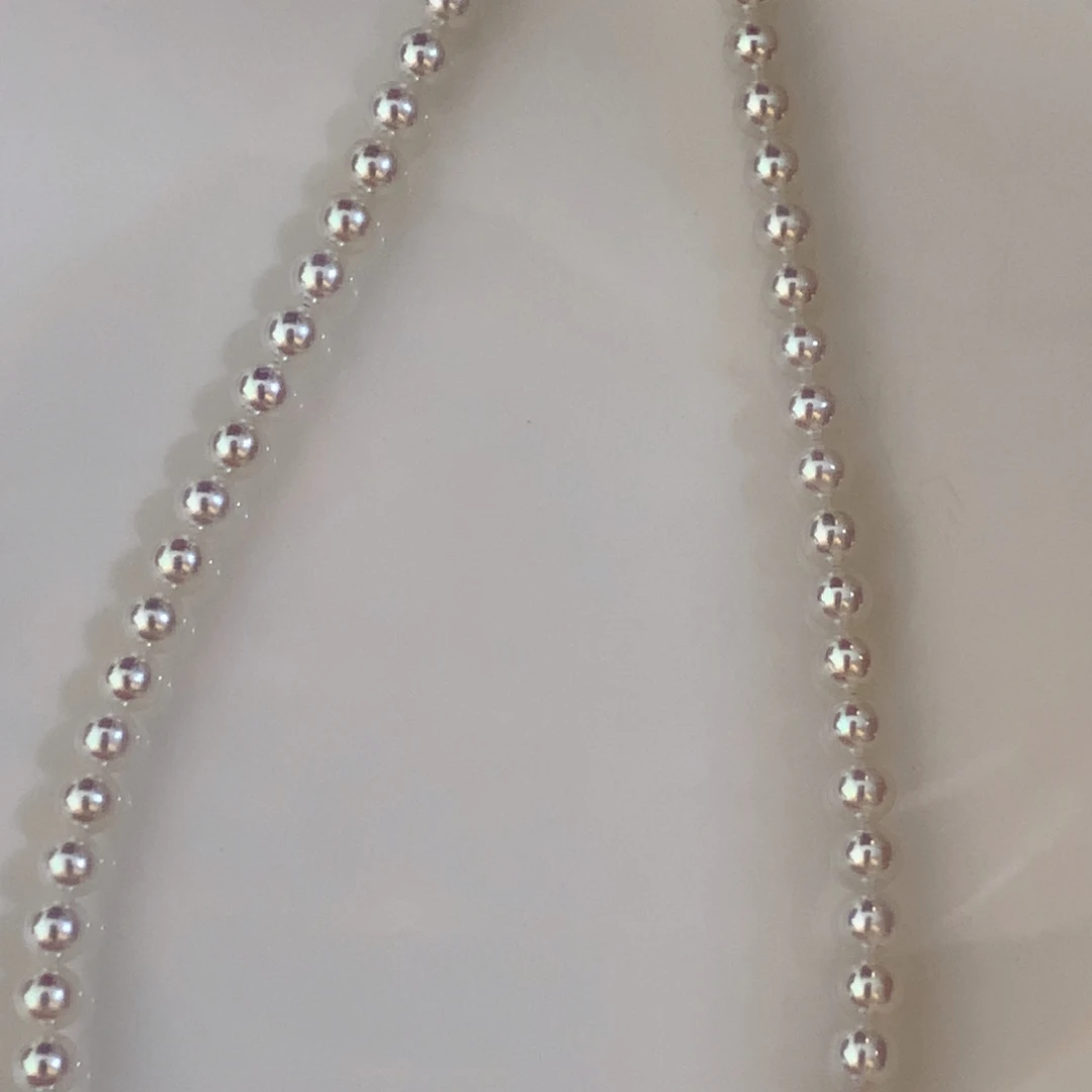 萍***子淡水珍珠颈饰银S925镶嵌4-5