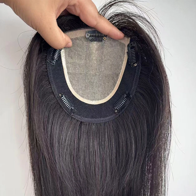 全头任意分假发片大发量全真发透气头皮补发片女一片式假发14*13