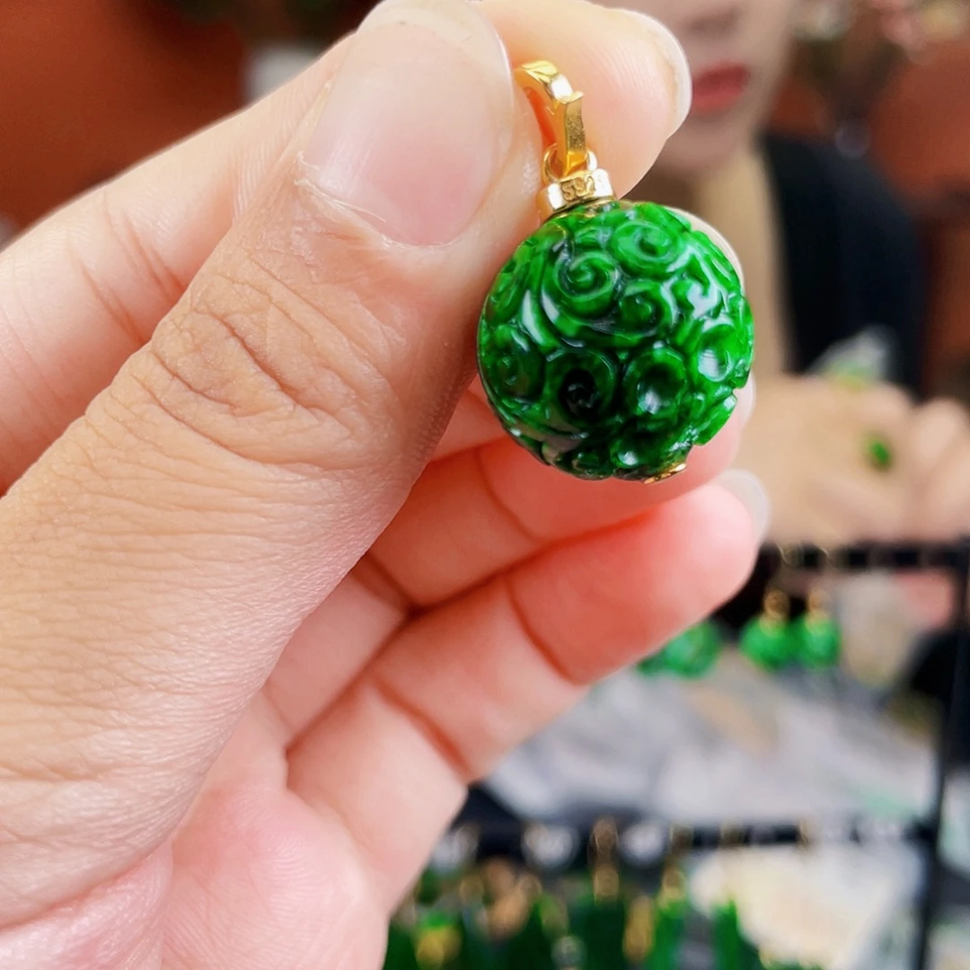 翡翠未镶嵌耳饰饰品