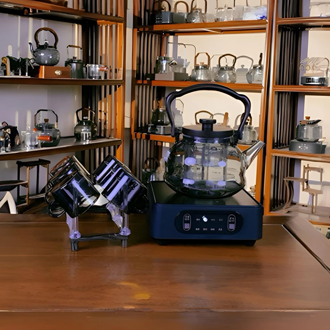 新款电陶炉煮茶器1500瓦小型台式保温多功能耐热玻璃壶煮茶壶加厚