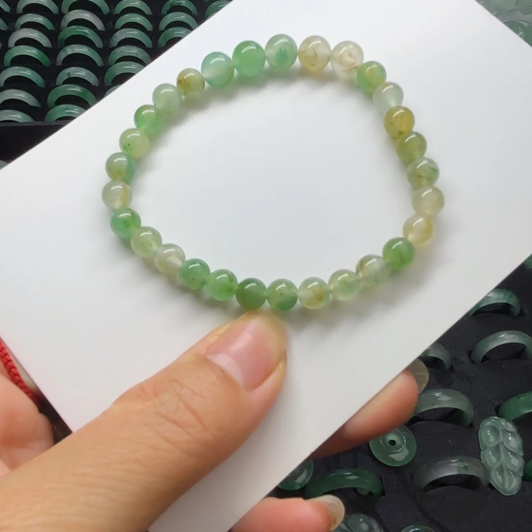 石英质玉（非洲翠）未镶嵌戒指  珠子  手镯冰黄手串