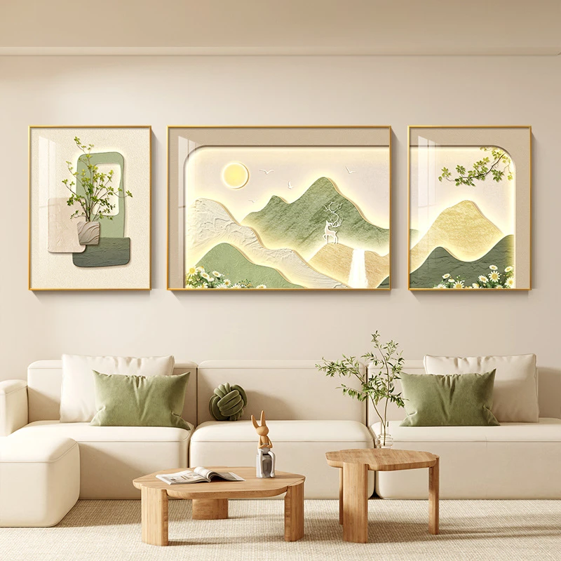 2025新款客厅装饰画抽象墙壁简约大气高级壁画墙画沙发背景墙挂画