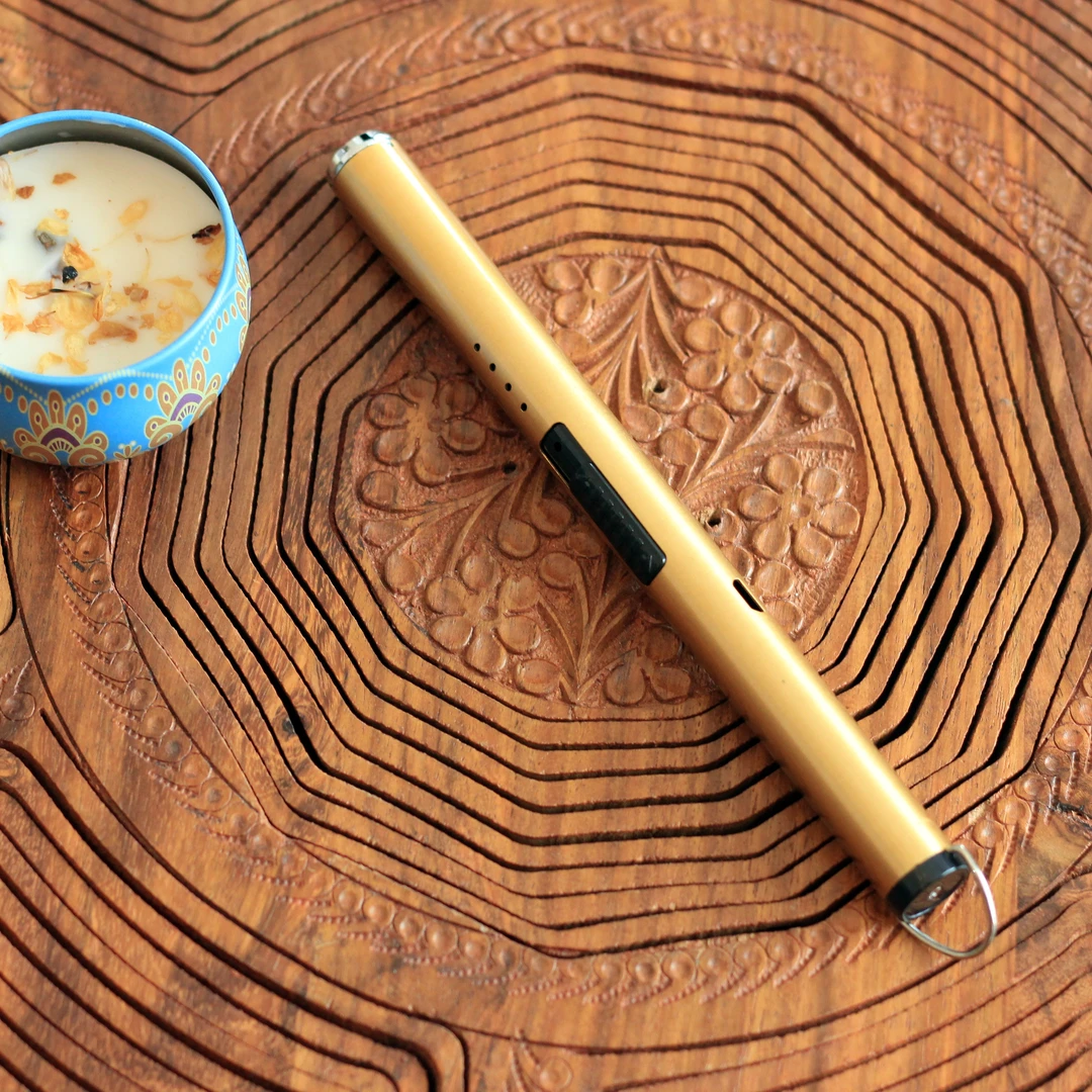 大鱼美居 家用餐厅厨房桌面 香薰蜡烛便携USB电弧点火器