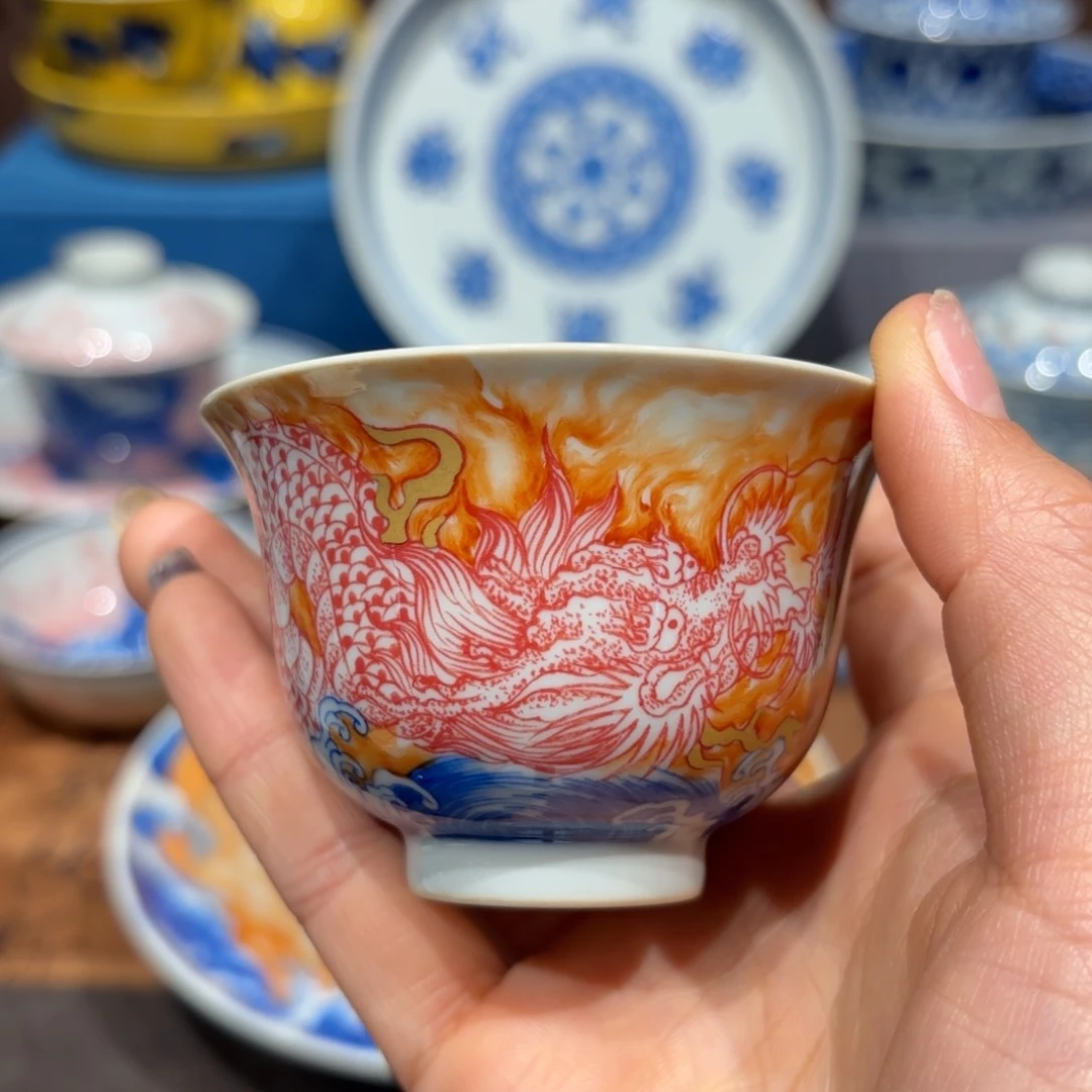 瓷片手工手绘陶瓷茶具