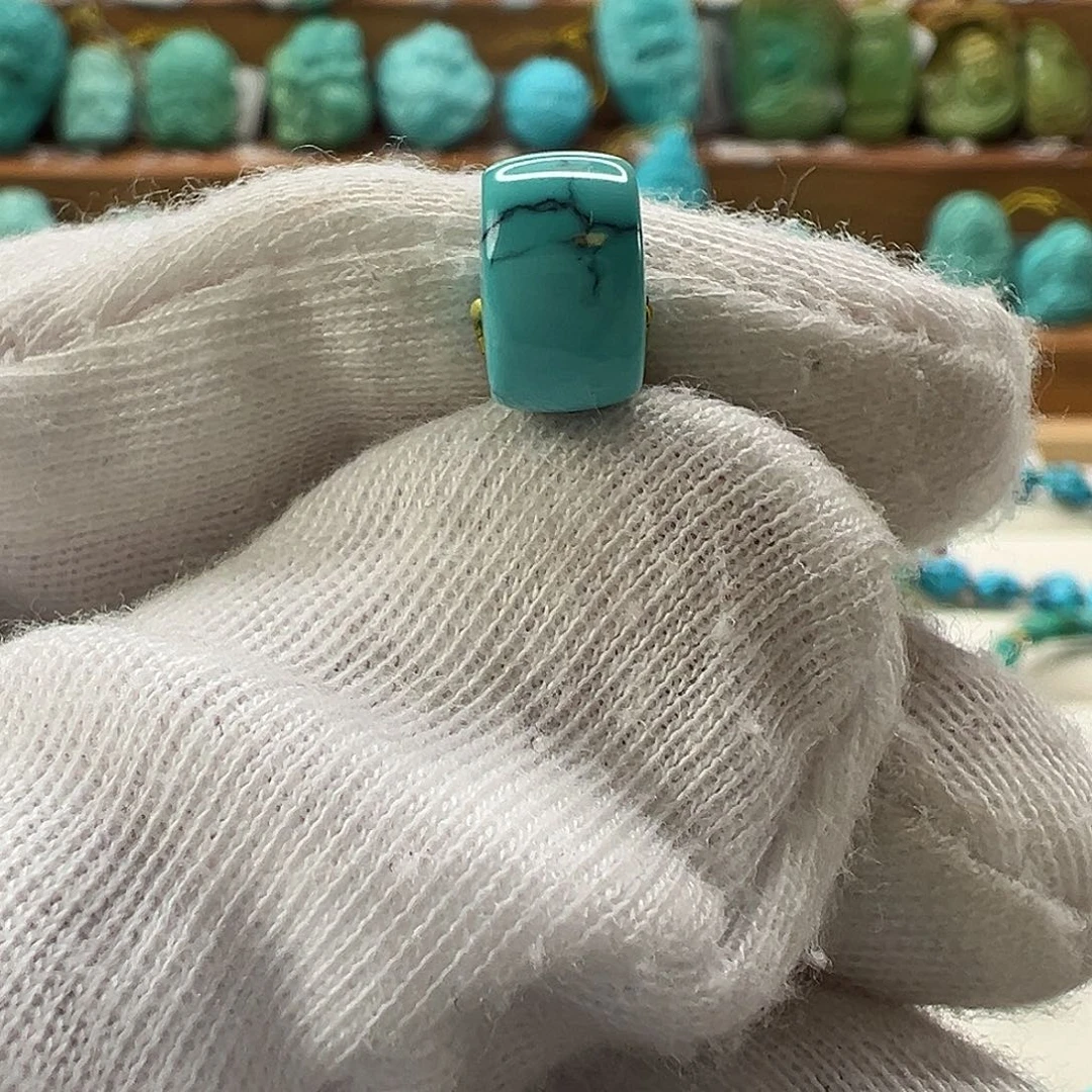 绿松石直切珠未镶嵌