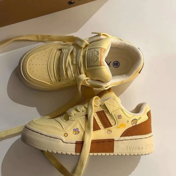 新款夏季低帮透气网鞋百搭厚底时尚板鞋德训鞋子平底鞋女款德训鞋