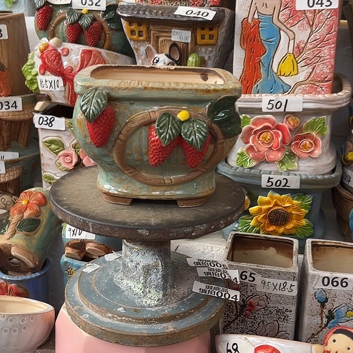 粗陶材质多肉花盆