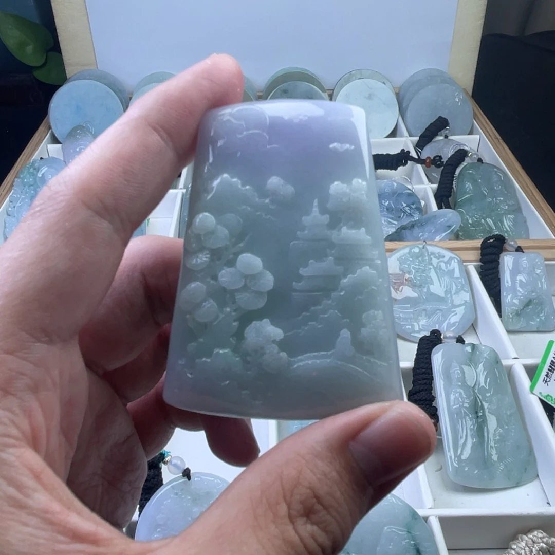 翡翠未镶嵌颈饰599
