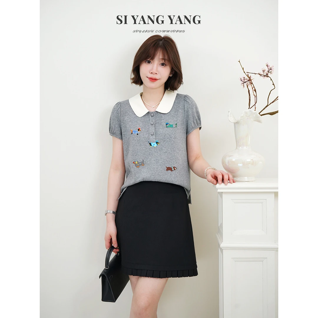 斯洋洋超柔棉感针织新款减龄舒适透气百搭T恤SY505A059SYY