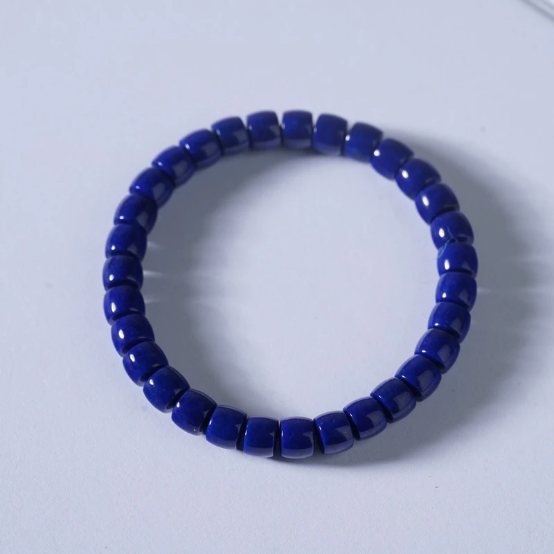 青金石手串蓝色时尚玉手串素圈经典百搭单圈老型精美简约轻奢情侣
