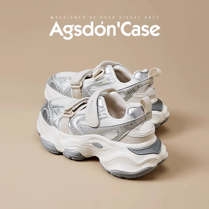 奥古狮登包头凉鞋女2025新款夏季镂空透气老爹鞋防滑轻便运动鞋H