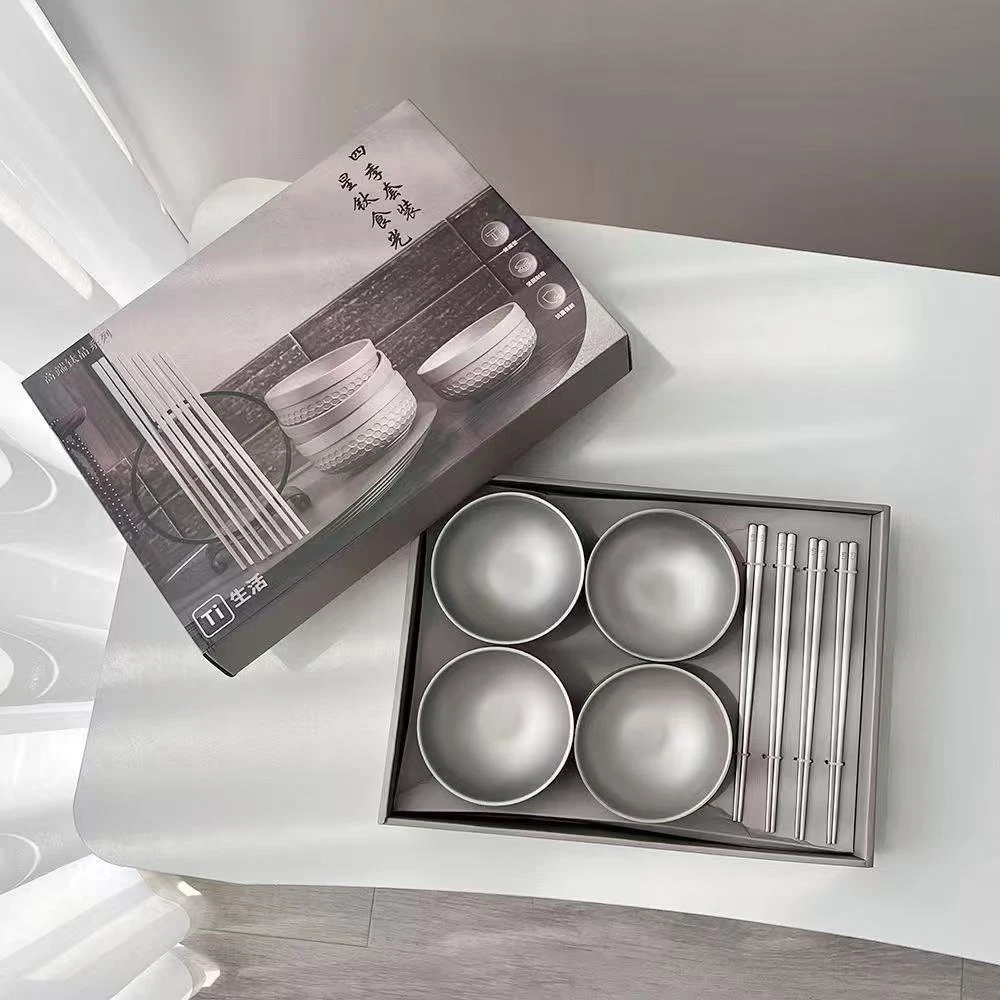 四碗四筷高端钛晶系列 碗筷不易发霉抗腐蚀性强轻盈坚固耐用 zZ