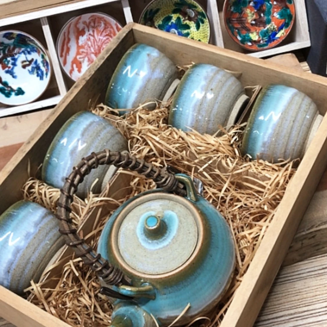 【闪购商品】碗上野烧茶具全新无瑕