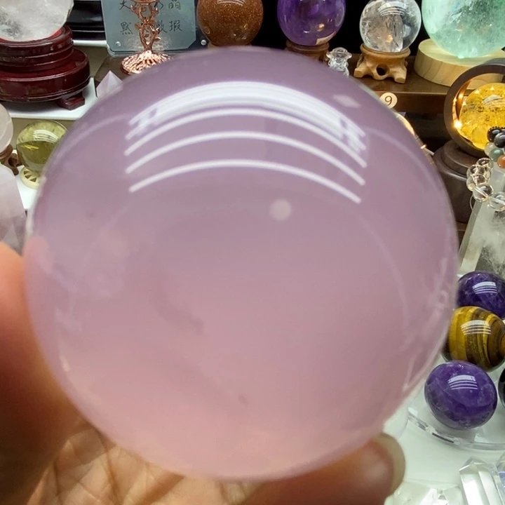 水晶摆件未镶嵌天然粉水晶球