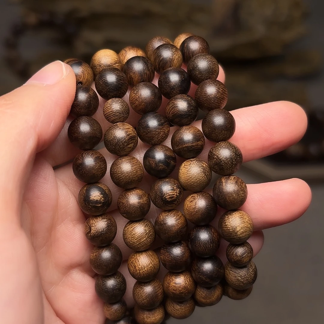 沉香手串越南芽庄黄棋楠瘤疤0.8×108