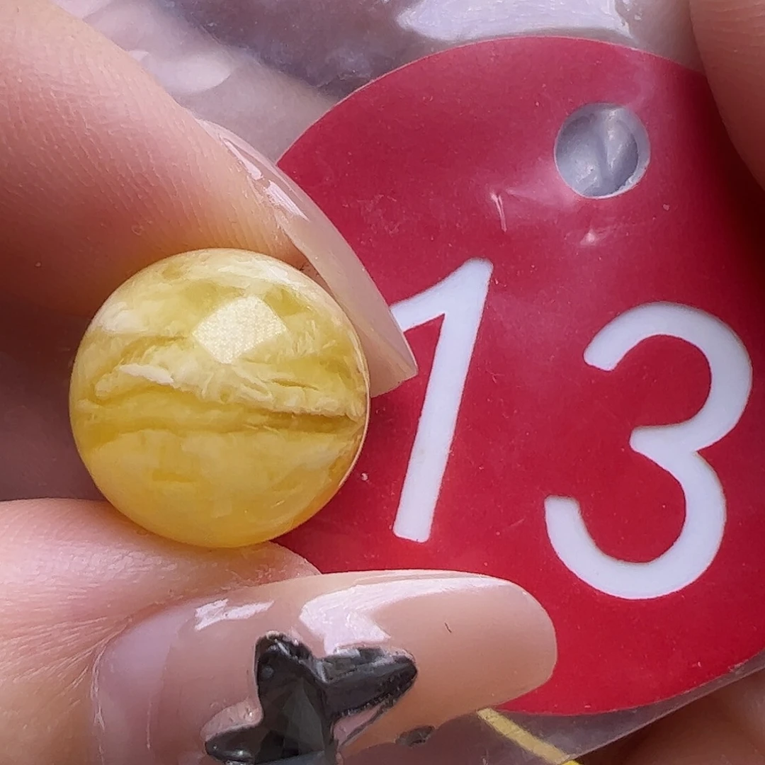 蜜蜡未镶嵌珠宝奇石微瑕13mm圆珠