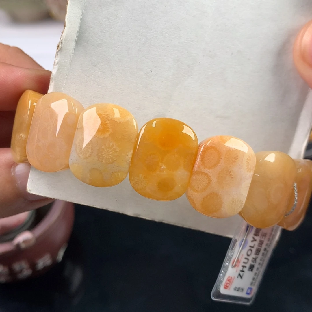 【闪购商品】硅化珊瑚（珊瑚玉）手镯未镶嵌（31号，88漏68米！）