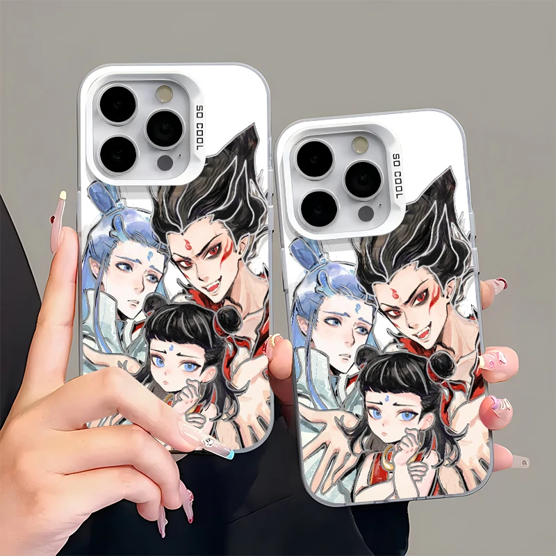 欧克里里漫画哪吒三人组适用苹果16手机壳华为P70oppo小米15vivo