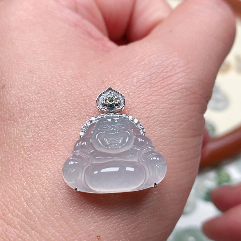 【闪购商品】翡翠吊坠(不含链)18K金镶嵌