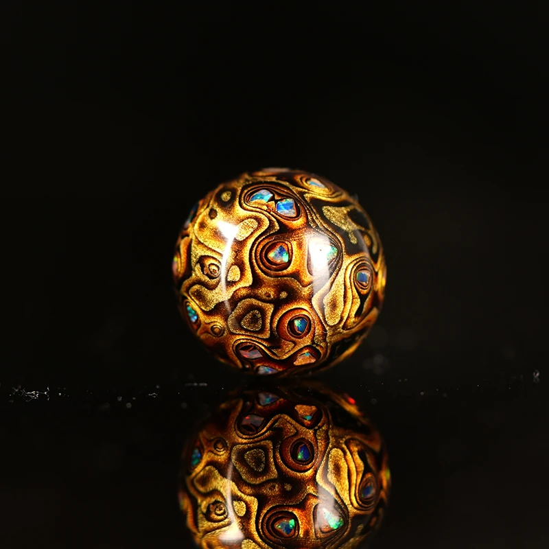 大漆珠非遗传承文化大漆欧15mmmm尺寸设计配饰搭配（纯手工会偏大）