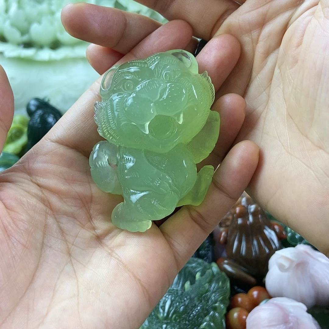 蛇纹石玉手把合金圣*～