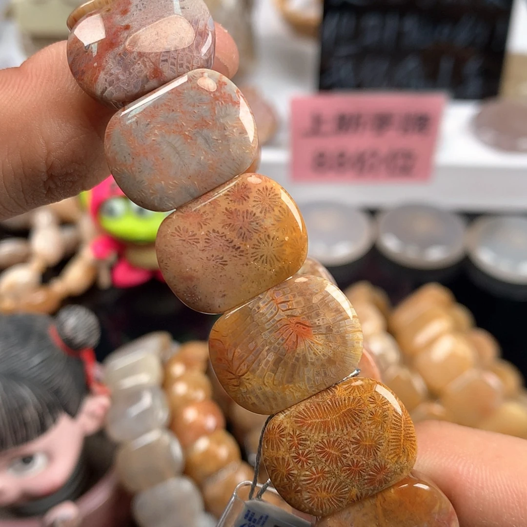 【闪购商品】硅化珊瑚（珊瑚玉）未镶嵌颈饰11号