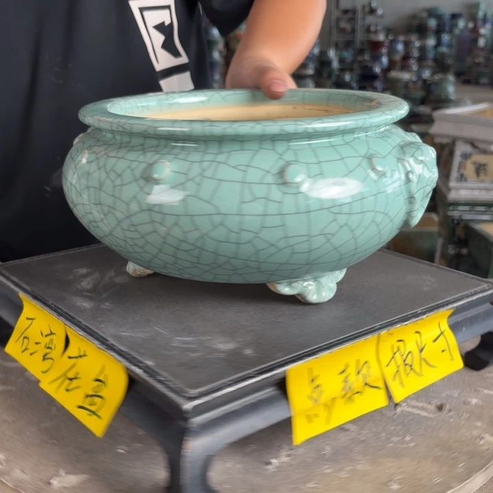 。一风堂石湾花盆 微瑕 内20*9