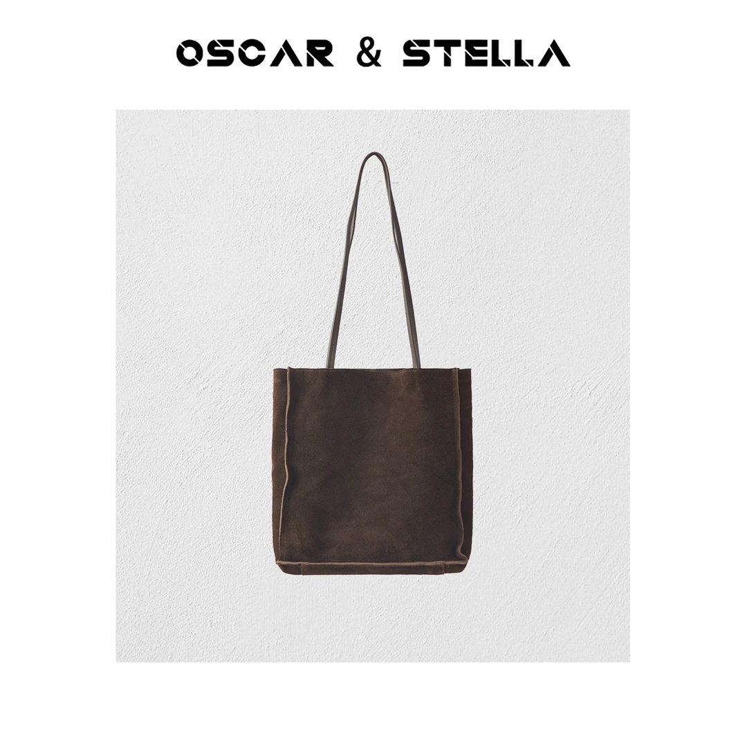 OSCAR&STELLA高级感新款百搭双带复古牛皮女包246-9572