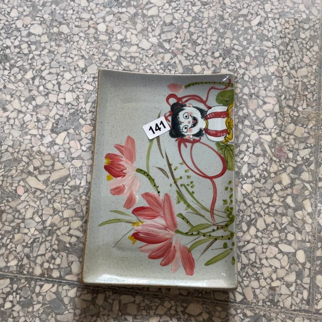 瓷片小*?景德镇手工手绘微瑕