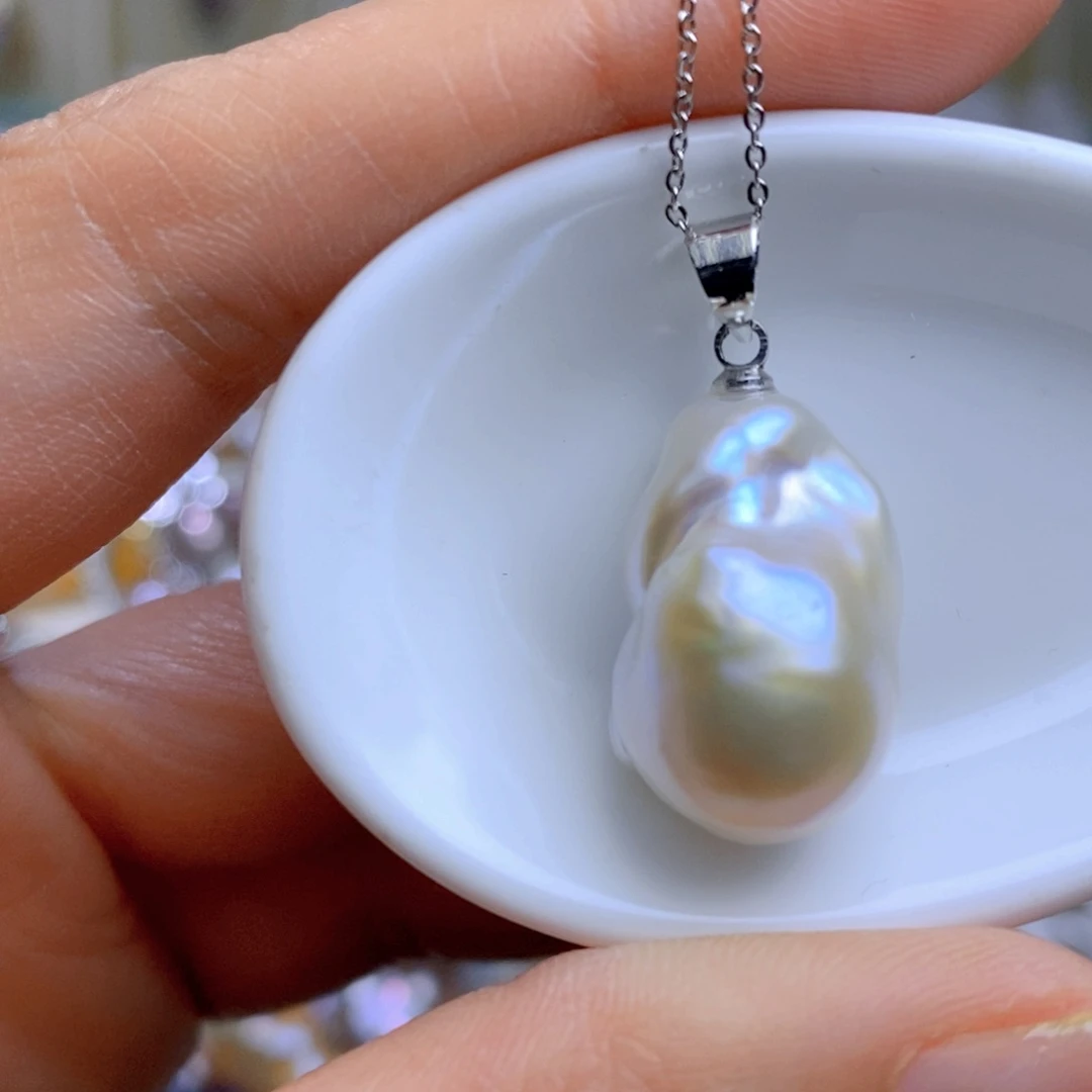 淡水珍珠吊坠合金