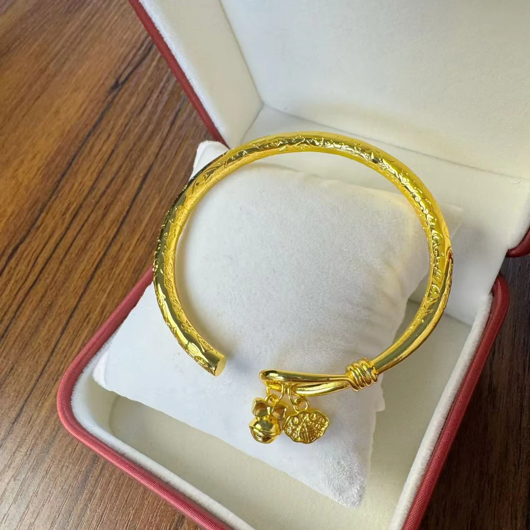 镀K金手镯 吉言圆手镯多样性发货6036