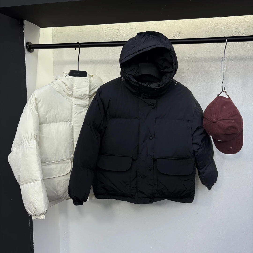 常规百搭时尚韩版加绒加厚款蝙蝠袖连帽棉服6616