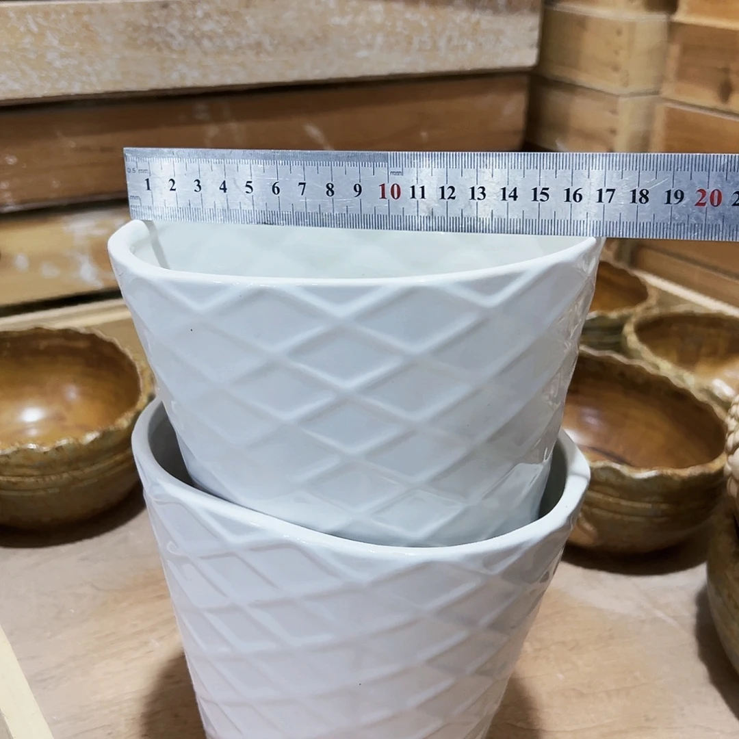 有孔外贸尾单陶瓷花盆凑单10米包邮