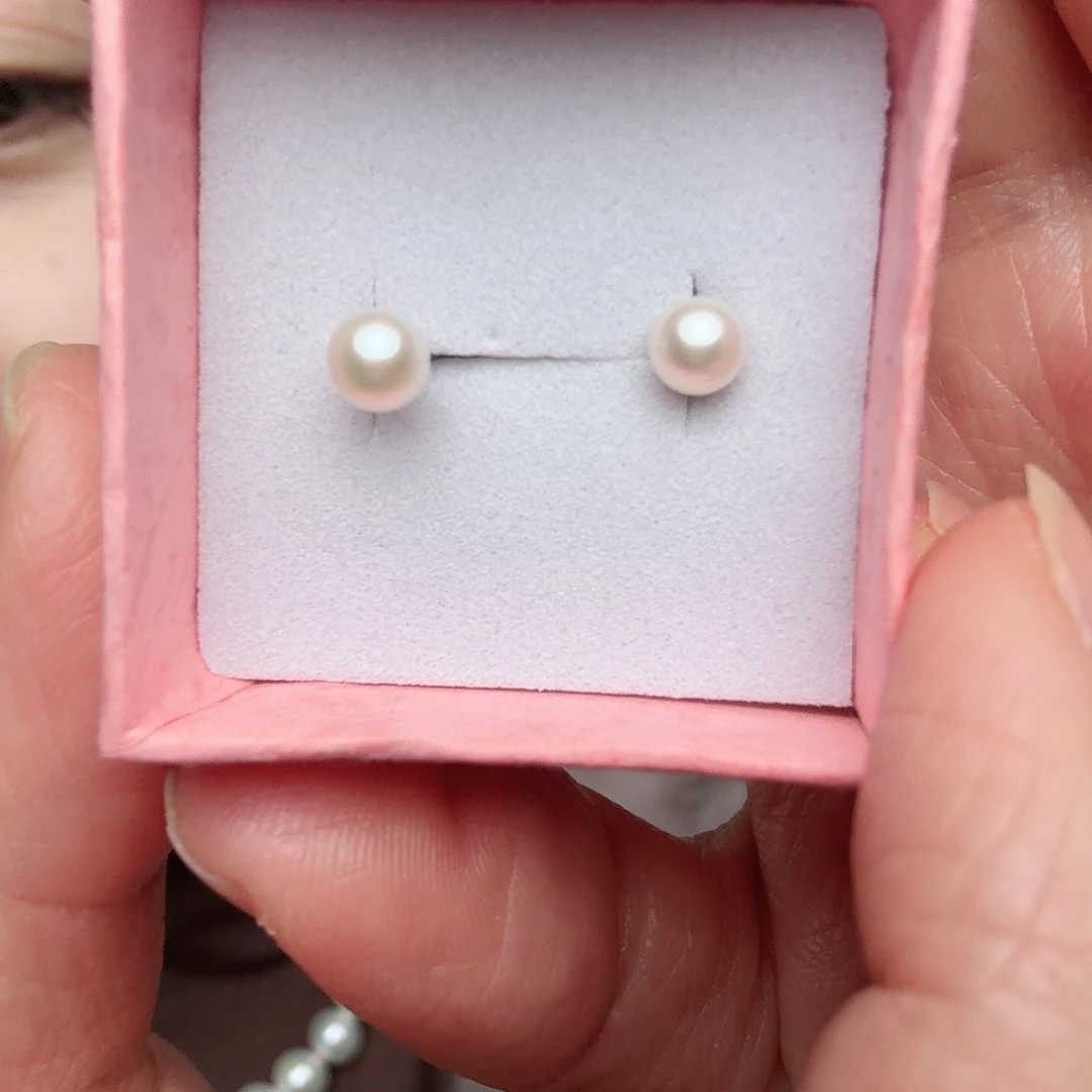 耳饰淡水珍珠银S925镶嵌
