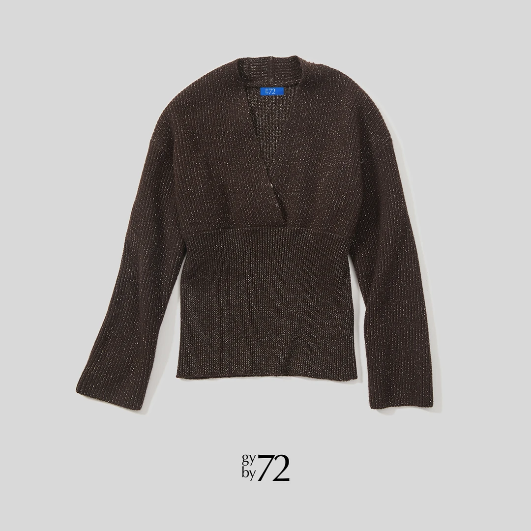 gy by 72/原创设计意大利进口纱线亮闪春季新品显瘦针织套头