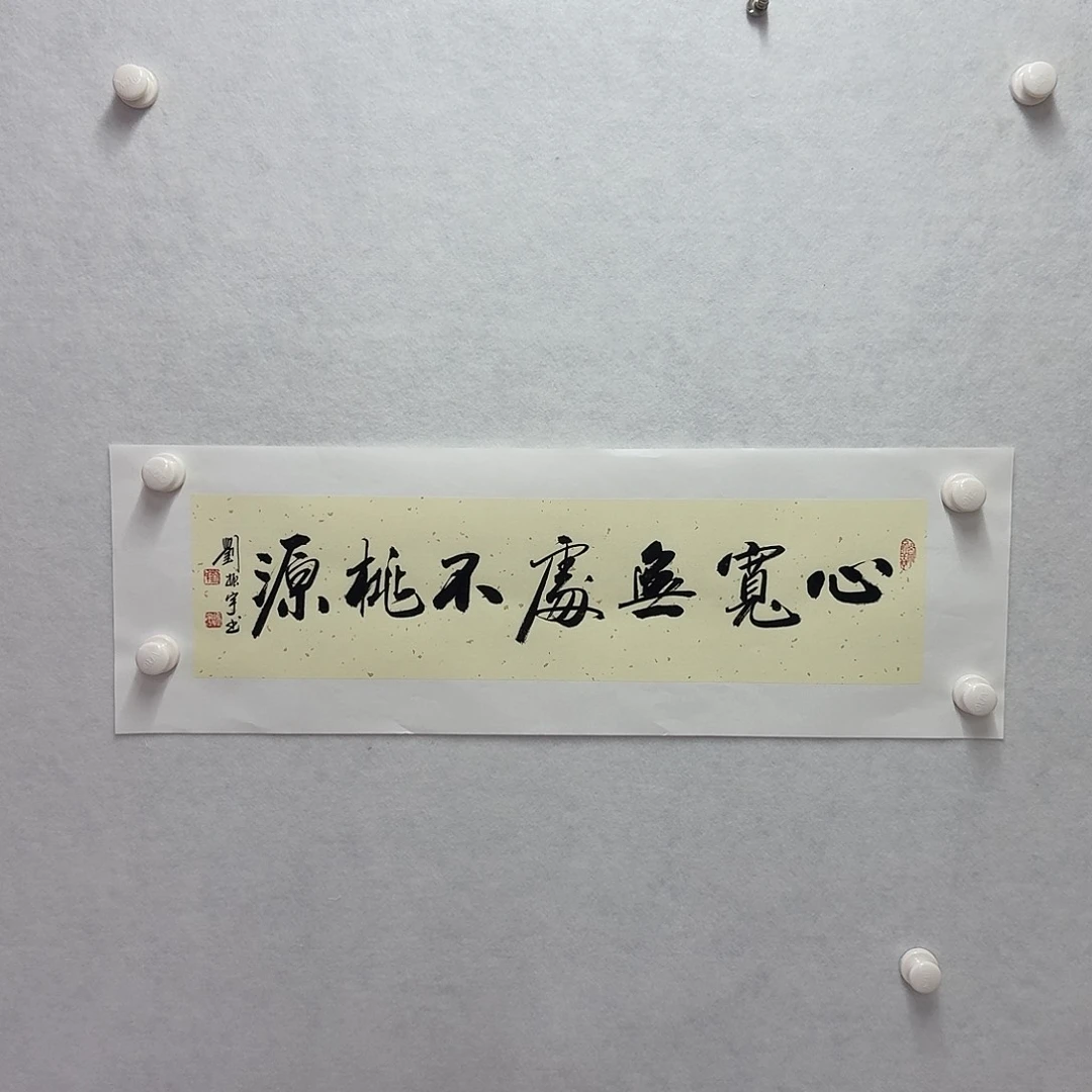 书法心宽无处不桃源  17×68cm一平尺